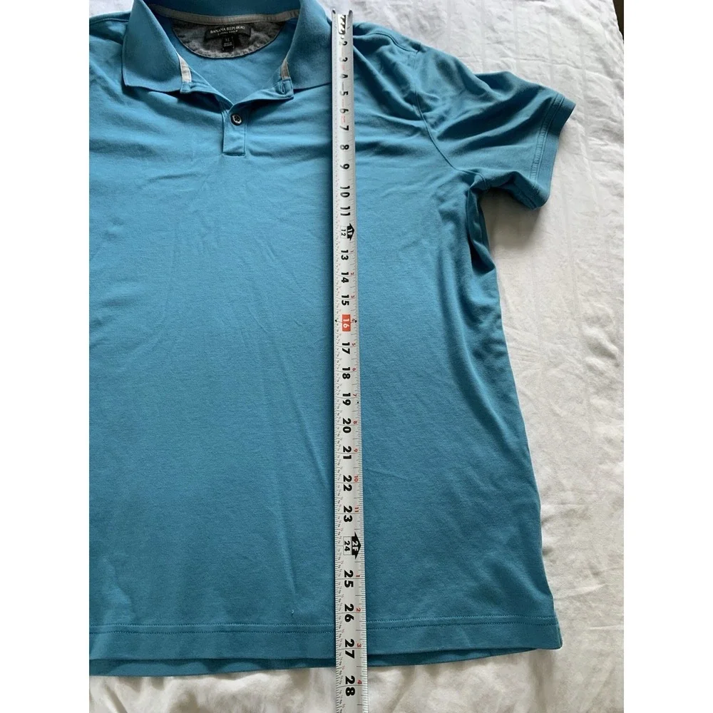 Banana Republic Polo Shirt Men XLarge Blue Luxury Touch